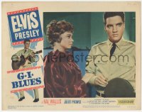 3z0786 G.I. BLUES LC #2 1960 great close up of pretty Juliet Prowse comforting Elvis Presley!