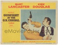 3z0826 GUNFIGHT AT THE O.K. CORRAL LC #7 1957 c/u of Burt Lancaster & Kirk Douglas fighting for gun!