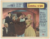 3z0876 IMITATION OF LIFE LC #6 1959 John Gavin watches Lana Turner welcome visitor to her party!