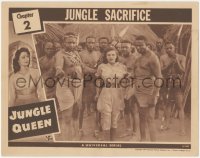 3z0910 JUNGLE QUEEN chapter 2 LC 1944 Universal Africa serial, Lois Collier is the Jungle Sacrifice!