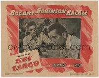 3z0914 KEY LARGO LC #6 1948 best close up of Lauren Bacall watching Humphrey Bogart, John Huston!
