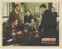 3z0927 KISS OF DEATH LC #6 1947 Karl Malden watches Victor Mature & Brian Donlevy seated at desk!