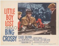 3z0959 LITTLE BOY LOST LC #1 1952 close up of sad Bing Crosby holding gun at carnival game!