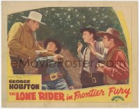 3z0964 LONE RIDER IN FRONTIER FURY LC 1941 cowboy hero George Huston catches three bad guys!