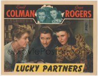 3z0980 LUCKY PARTNERS LC 1940 close up of Ronald Colman & Ginger Rogers with Spring Byington!