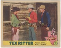 3z0987 MAN FROM TEXAS LC 1939 cowboy hero Tex Ritter is held at gunpoint from both sides!