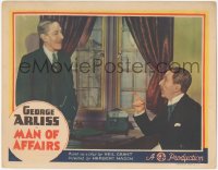 3z0989 MAN OF AFFAIRS LC 1937 c/u of George Arliss talking to man who looks identical to him!