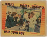 3z1003 MEET JOHN DOE LC 1941 Sterling Holloway shows Gary Cooper & Walter Brennan newspaper, Capra!