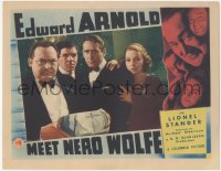 3z1004 MEET NERO WOLFE LC 1936 detective Edward Arnold, Lionel Stander, Joan Perry & Victor Jory!