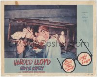 3z1024 MOVIE CRAZY LC #4 R1949 wacky Harold Lloyd gets his head stuck in a crate of baby ducks!