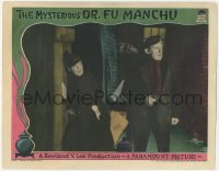 3z1038 MYSTERIOUS DR FU MANCHU LC 1929 Neil Hamilton & O.P. Heggie in alley with guns, rare!