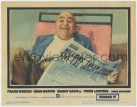 3z1063 OCEAN'S 11 LC #4 1960 Rat Pack classic, c/u of laughing Akim Tamiroff with newspaper!