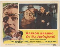 3z1066 ON THE WATERFRONT LC 1954 most classic taxi cab scene with Marlon Brando & Rod Steiger!