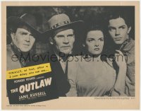 3z1077 OUTLAW LC R1950 best c/u of sexy Jane Russell, Jack Buetel, Walter Huston & Thomas Mitchell!