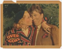 3z1078 OVER THE GOAL LC 1937 best close up of Mabel Todd & Johnny Davis making goofy faces!