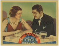 3z1088 PENTHOUSE LC 1933 c/u of sexiest Myrna Loy & Warner Baxter having drinks at nightclub!