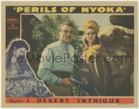3z1090 PERILS OF NYOKA chapter 1 LC 1942 Kay Aldridge & Tristram Coffin, Desert Intrigue, full-color!