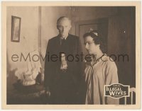 3z1101 POLYGAMY LC R1940s old man staring at unhappy woman, great Illegal Wives re-titling!