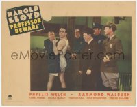 3z1108 PROFESSOR BEWARE LC 1938 police laugh at Harold Lloyd in his underwear at the station!