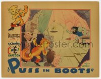 3z1111 PUSS IN BOOTS LC 1934 great Ub Iwerks art of cats watching ogre attack birds in cage!