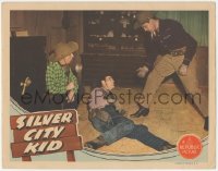 3z1188 SILVER CITY KID LC 1944 Wally Vernon watches Allan Rocky Lane & guy fighting by safe!