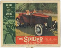 3z1220 SPIDER LC #8 1958 great image of Gene Persson & June Kenny in cool convertible hot rod!