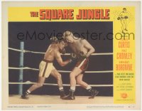 3z1224 SQUARE JUNGLE LC #4 1956 best close up of boxer Tony Curtis fighting in the boxing ring!