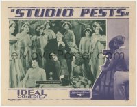 3z1241 STUDIO PESTS LC 1929 Clem Beauchamp in top hat & tuxedo surrounded by beautiful women, rare!
