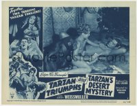 3z1261 TARZAN TRIUMPHS/TARZAN'S DESERT MYSTERY LC #7 1949 Johnny Sheffield & Cheeta w/ Weissmuller!