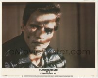 3z1269 TERMINATOR LC #8 1984 close up of most classic cyborg Arnold Schwarzenegger wounded!