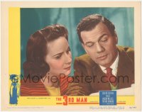 3z1284 THIRD MAN LC #3 1949 super close up of Joseph Cotten & Alida Valli, directed by Carol Reed!