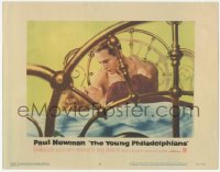 3z1394 YOUNG PHILADELPHIANS LC #6 1959 close up of Paul Newman in bed with Alexis Smith!