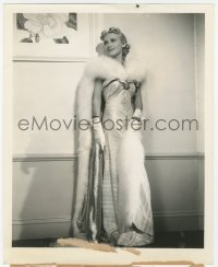 3z0280 MADELEINE CARROLL 8.25x10 still 1937 modeling silver lame dress & fur cape, It's All Yours!