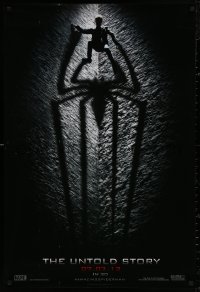 4a0705 AMAZING SPIDER-MAN teaser DS 1sh 2012 shadowy image of Andrew Garfield climbing wall!