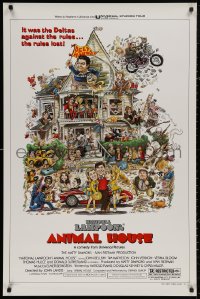 4a0708 ANIMAL HOUSE style B 1sh 1978 John Belushi, John Landis classic, art by Rick Meyerowitz!