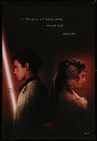 4a0718 ATTACK OF THE CLONES style A teaser 1sh 2002 Star Wars, Christensen & Natalie Portman!