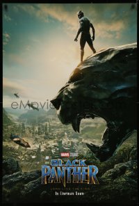 4a0759 BLACK PANTHER int'l teaser DS 1sh 2018 Boseman in the title role as T'Challa!