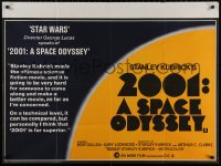 4a0122 2001: A SPACE ODYSSEY British quad R1978 George Lucas raves about Stanley Kubrick's sci-fi classic!