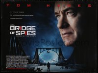 4a0127 BRIDGE OF SPIES advance DS British quad 2015 great image of Tom Hanks and tense bridge scene!