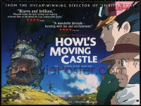 4a0134 HOWL'S MOVING CASTLE British quad 2005 Hayao Miyazaki, great different anime castle!