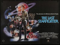4a0137 LAST STARFIGHTER British quad 1984 Lance Guest, great different sci-fi art!