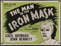 4a0139 MAN IN THE IRON MASK British quad R1960s Louis Hayward, James Whale, different & rare!