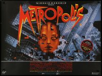 4a0141 METROPOLIS British quad R1984 Brigitte Helm as the gynoid Maria, The Machine Man!