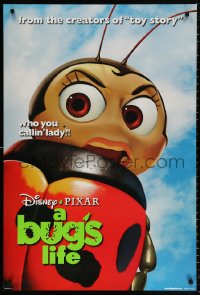 4a0773 BUG'S LIFE teaser DS 1sh 1998 Walt Disney Pixar CG cartoon, ladybug, who you callin' lady?!