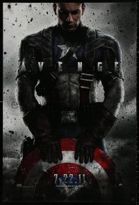 4a0778 CAPTAIN AMERICA: THE FIRST AVENGER teaser DS 1sh 2011 Chris Evans holding his shield!