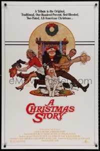 4a0791 CHRISTMAS STORY studio style 1sh 1983 best classic Christmas movie, art by Robert Tanenbaum!