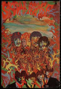 4a0574 BEATLES 20x30 commercial poster 1968 John, Paul, George & Ringo, groovy Ambrose art!