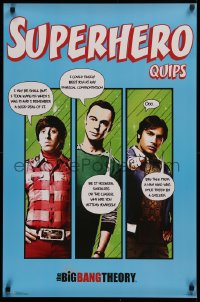 4a0575 BIG BANG THEORY 22x34 Canadian commercial poster 2010s completely different art of cast as superheroes!