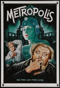 4a0589 METROPOLIS 25x37 German commercial poster 2000s Brigitte Helm, Frohlich & George by Williams!