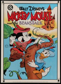 4a0591 MICKEY MOUSE 24x33 commercial poster 1986 Disney, Donald Duck, Jack and the Beanstalk!